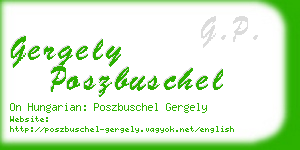 gergely poszbuschel business card